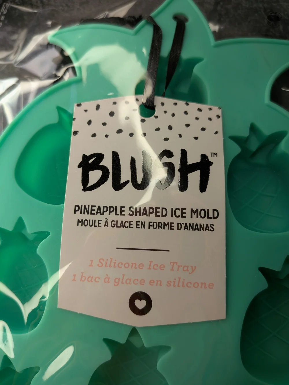 BLUSH Silicone Pineapple Ice Mold Tray SET OF 2 - Teal/Mint Green NIP